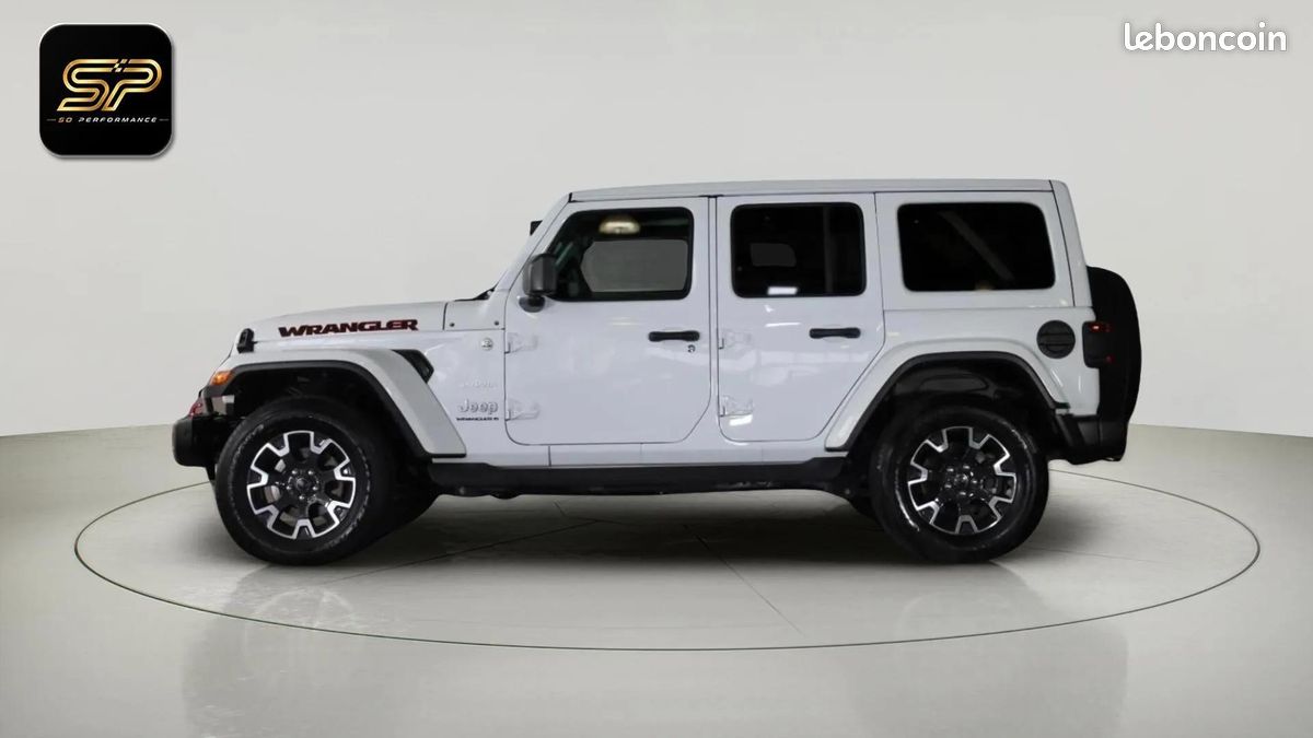 Jeep Wrangler Unlimited Sahara 2.0 Turbo 272 ch * 4x4 * Full Cuir * ACC * CarPlay * Écran 12.3 * LED (image 4)