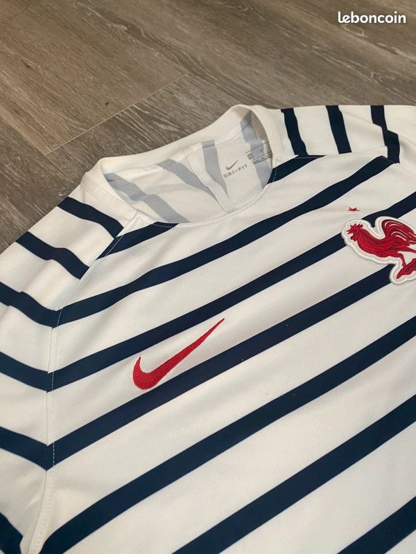 Nike Maillot France blanc rayure Taille M Vêtements