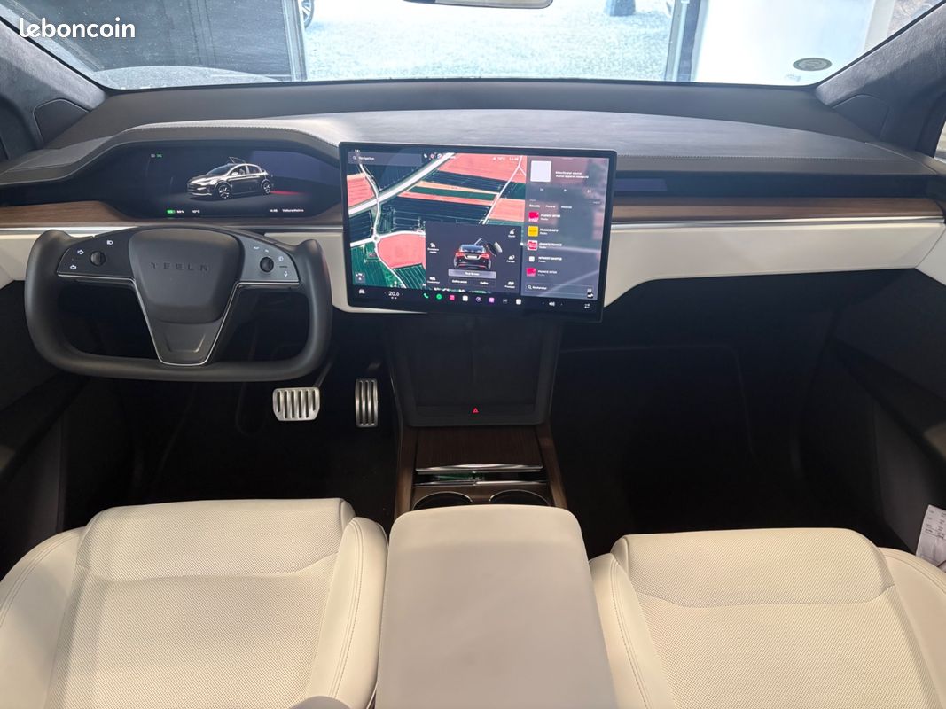 TESLA MODEL-X 100D ELECTRIC 685ch 296PPM 100KWH PALLADIUM 4WD DUAL-MOTOR BVA / VOLANT YOKE - FSD NIVEAU 4 (image 15)