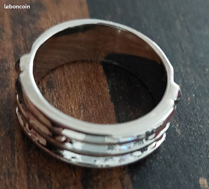 Bague Atlante an Acier Taille US 8 = 57 mm (image 2)