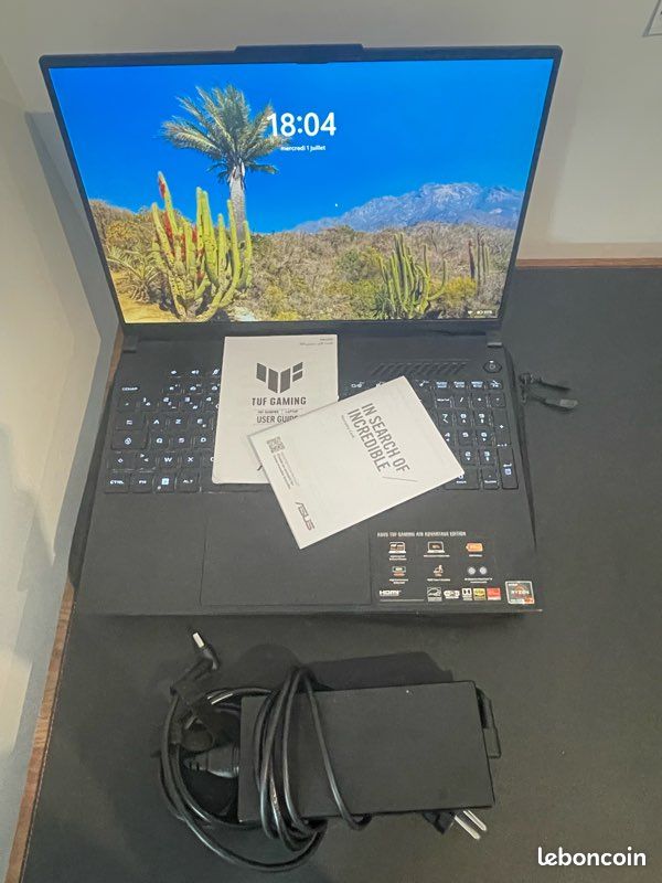 Ordinateur / PC portable / ASUS TUF Gaming A16 – Ryzen 7 7435HS / RX 7600S 8 Go / 16 Go RAM / SSD 512 Go (image 1)