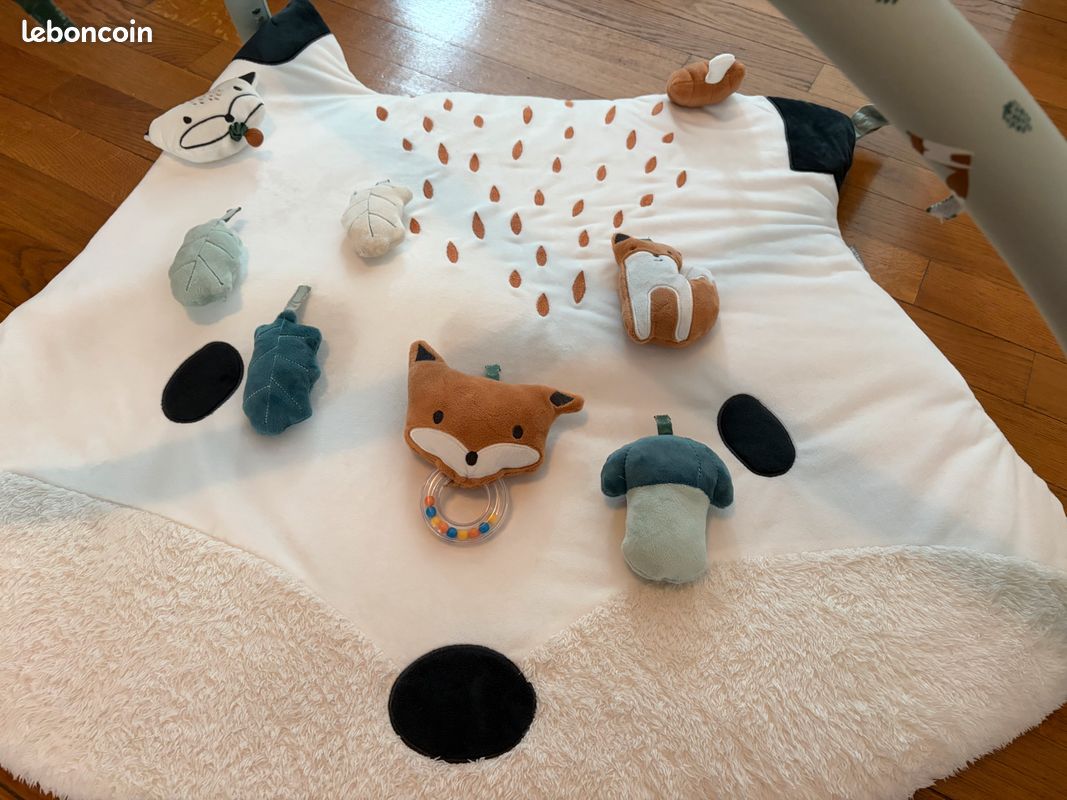 Tapis d'éveil avec arche Renard vert gris VERTBAUDET (image 2)