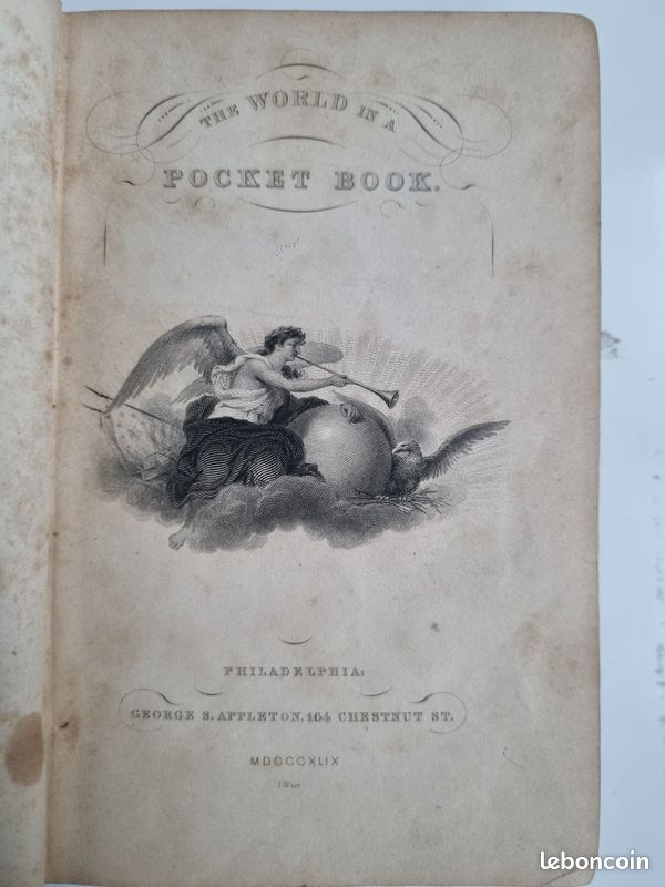 Livre ancien 1850 – The World in a Pocket Book – Statistiques & histoire mondiale (image 5)