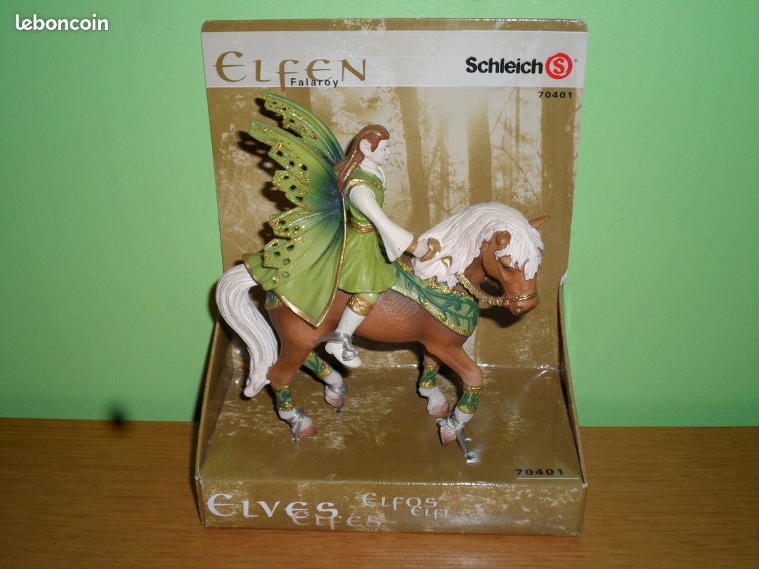 Figurine SCHLEICH de l'univers Bayala / Elfen : Falaroy, elfe sur son cheval (70401), jouet 100% neuf (image 1)