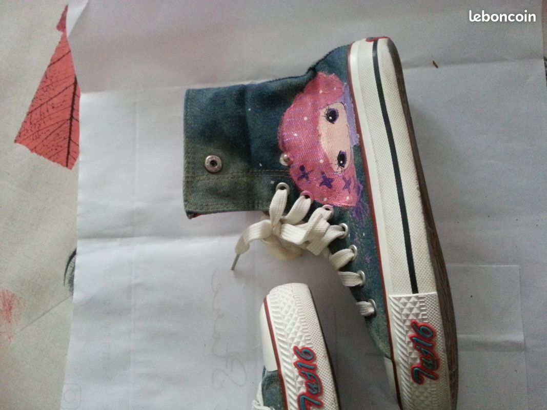Chaussures peintes T 34 convertible hautes basses (image 6)