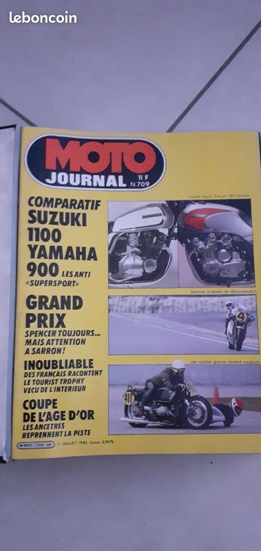 Lot de 20 MOTO JOURNAL 1981 à 1985 avec Reliure (image 2)