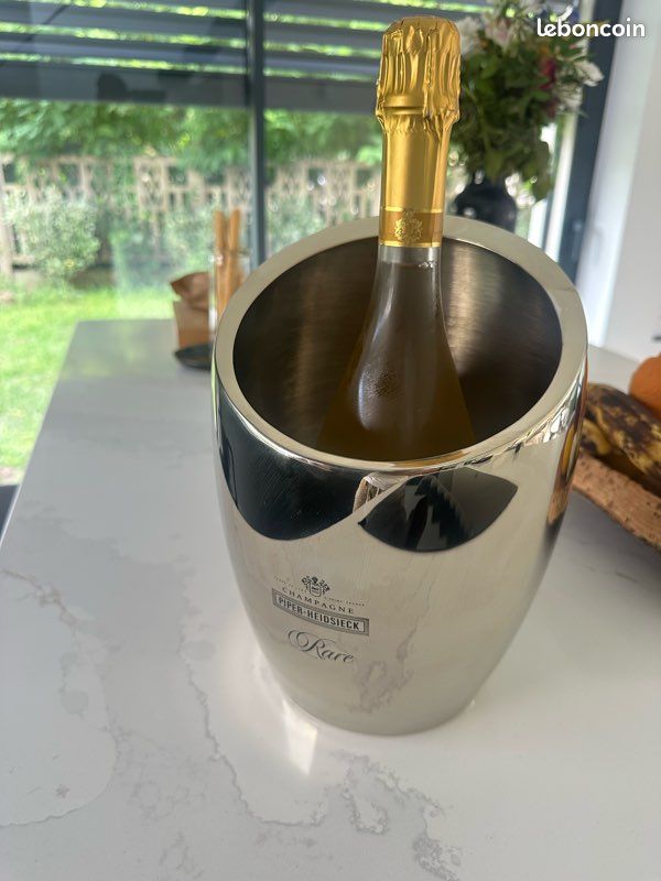 Vasque à Champagne Piper Heidsieck – Seau à Bouteilles Métal Doré, Neuf
