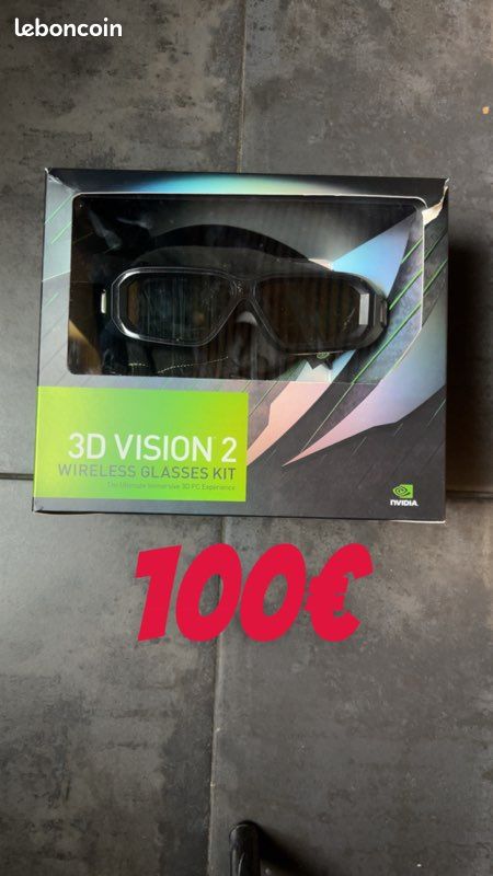 Kit Lunettes 3D Vision NVIDIA + Lunette 3D Vision 2 - Occasion, Fonctionnel