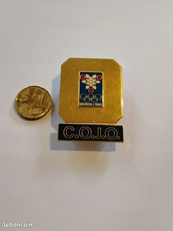 Badge Pin's Officiel JO 1968 Grenoble 'Allez France' - Anorak Olympic - Très Bon état Vintage