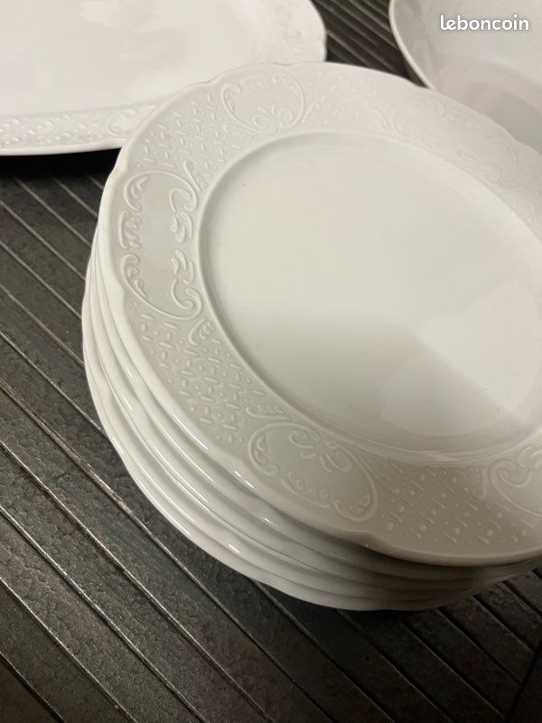 Lot vaisselle en porcelaine blanche APILCO France (Yves Deshoulières) & Ramequins (image 2)