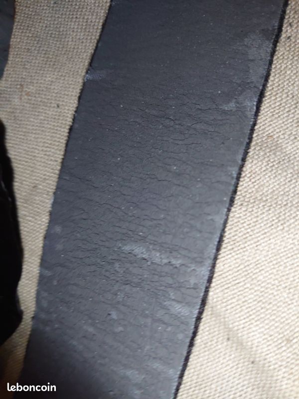 Ceinture ancienne en velours noir à boucle ronde en velours (image 15)