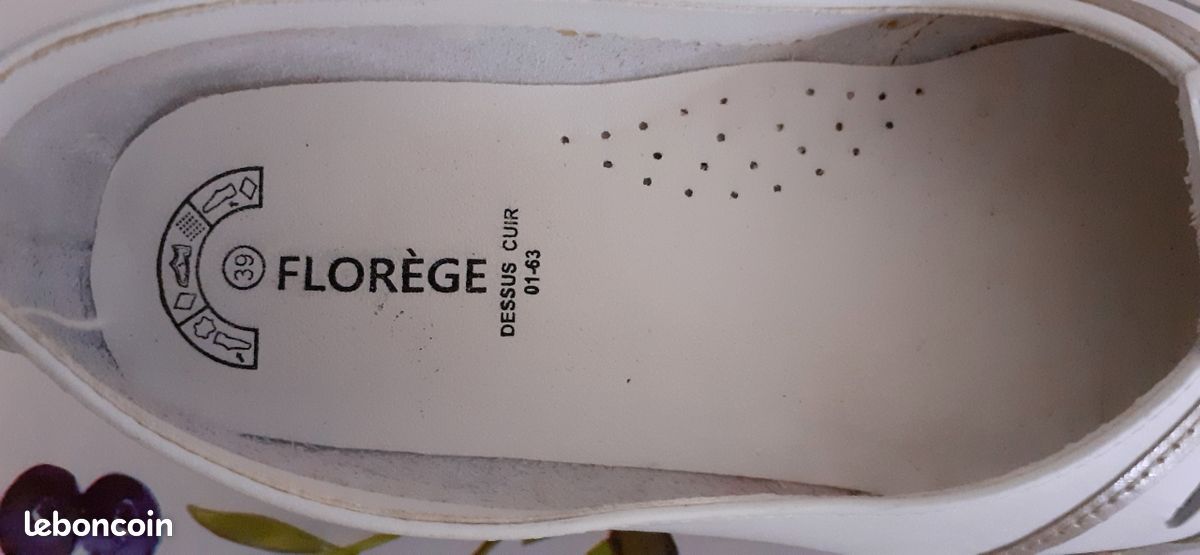 Mocassins blancs cuirs, quasi neufs, très souples, Taille 39, marque BESSON, portées 2 ou 3 fois (image 4)