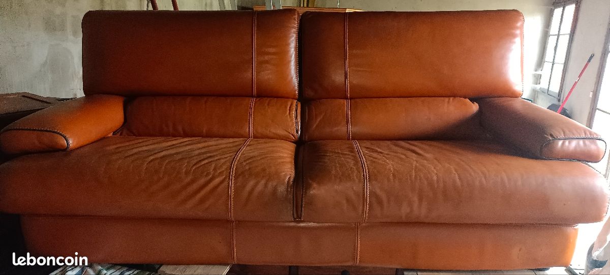 Canapé cuir (image 1)
