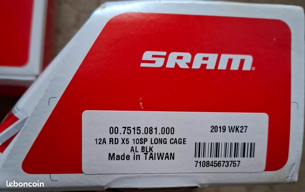 Dérailleur VTT SRAM X5 10V long Chappe (image 1)