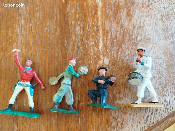 Lot De 10 Figurines Starlux Marin - Vintage Ancien PVC - Rare