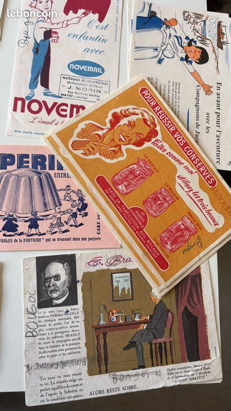 Lot 47 buvards publicitaires anciens années 1940-1960 – 29 modèles différents (image 6)