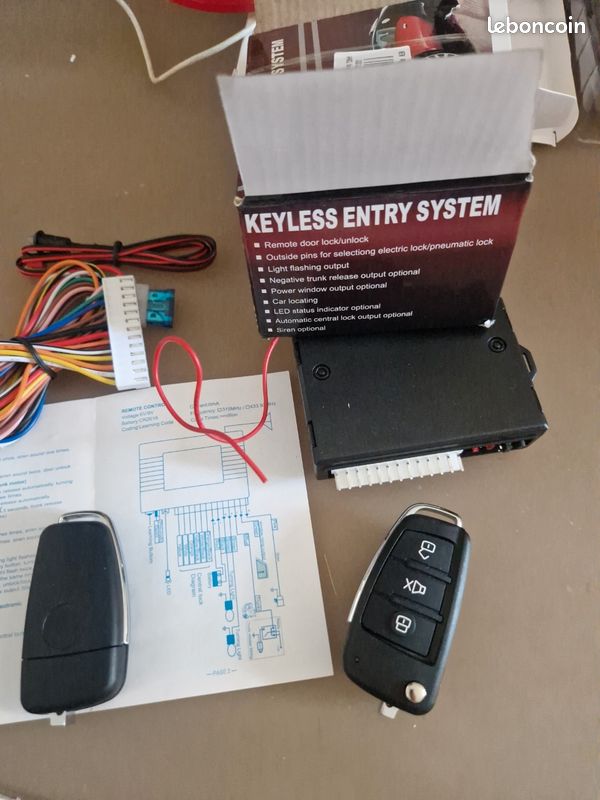 Verrouillage Centralisé Auto 2 Clés Télécommande VW/Audi/Skoda
