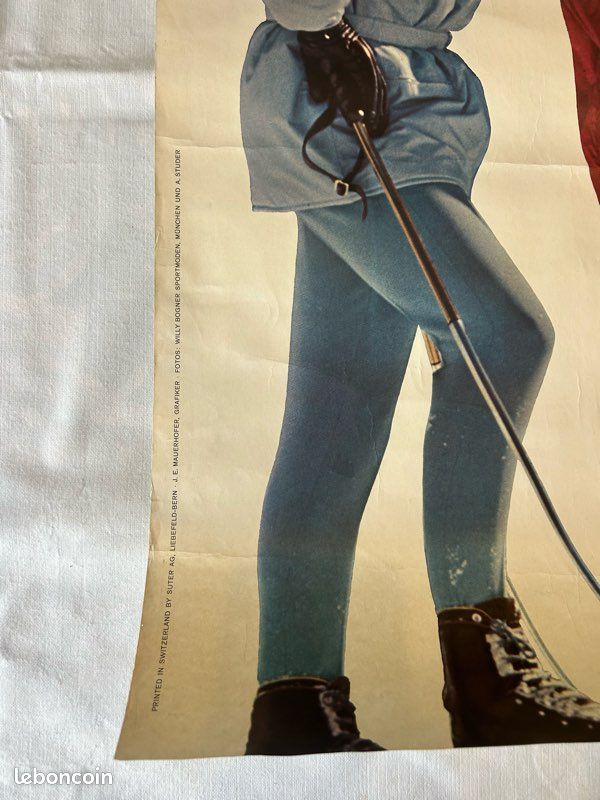 Affiche vintage du premier ski de Grindelwald : impression de voyage en Suisse - France