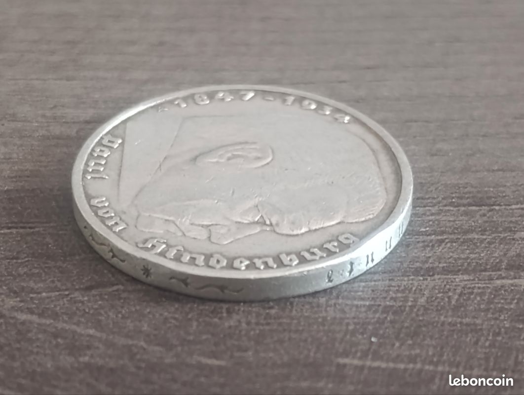 Pièce allemande en argent 5 mark (image 3)