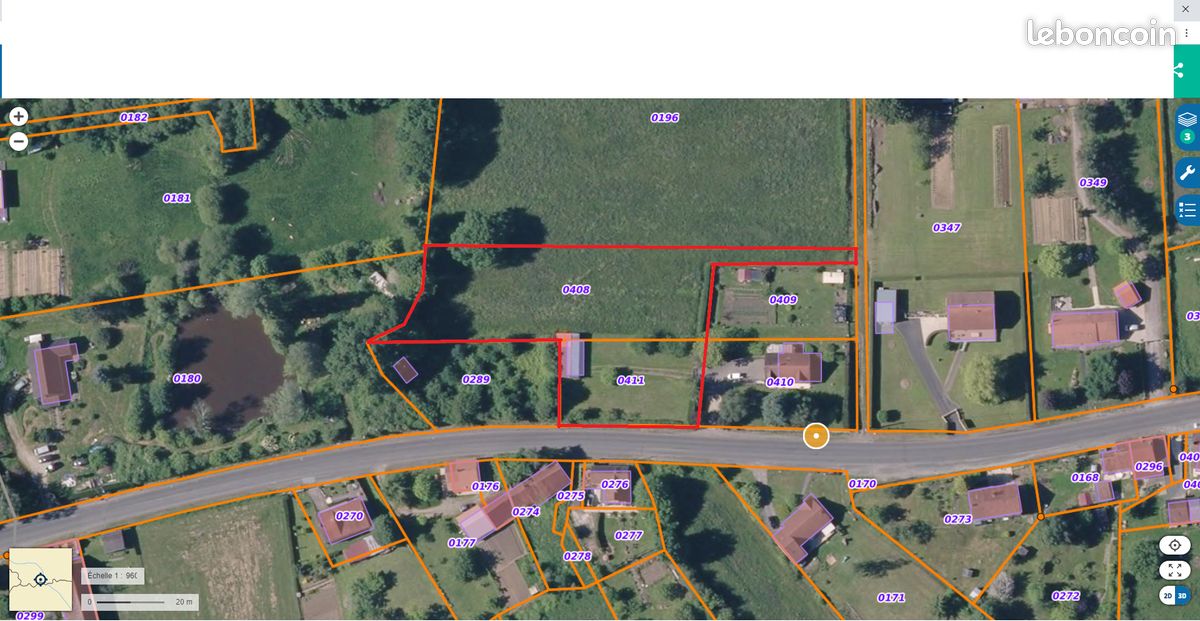 Terrain 3741 m² · à Éguzon-Chantôme · 3 741 m² · 23 000 €