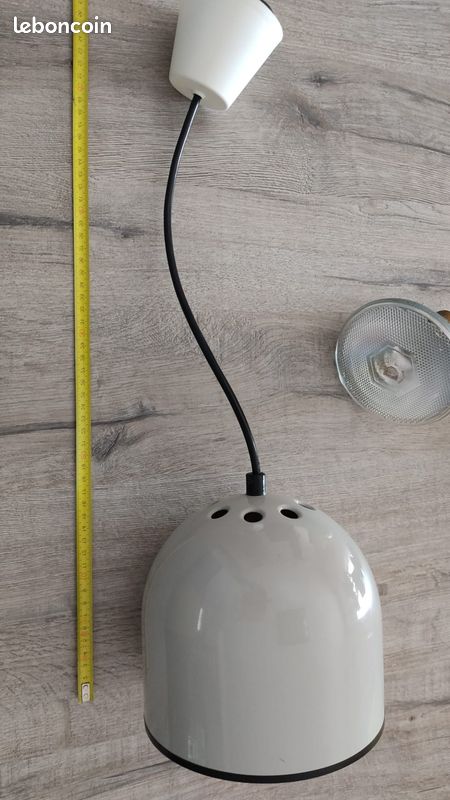 Luminaire suspension design vintage blanc (image 5)