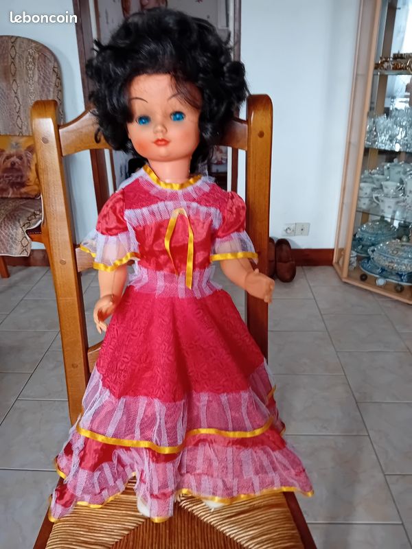Robe Et Boléro Vintage Pour Poupée Mannequin – Années 60 – Sans La Poupée – Occasion
