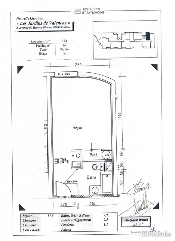 Studio 25m² proche campus Poitiers - Poitiers 86000 (image principale 0)