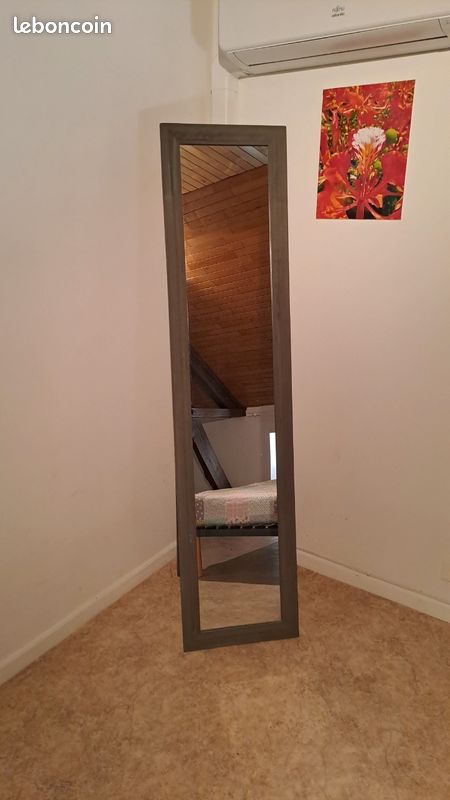 Grand miroir gris (image 1)
