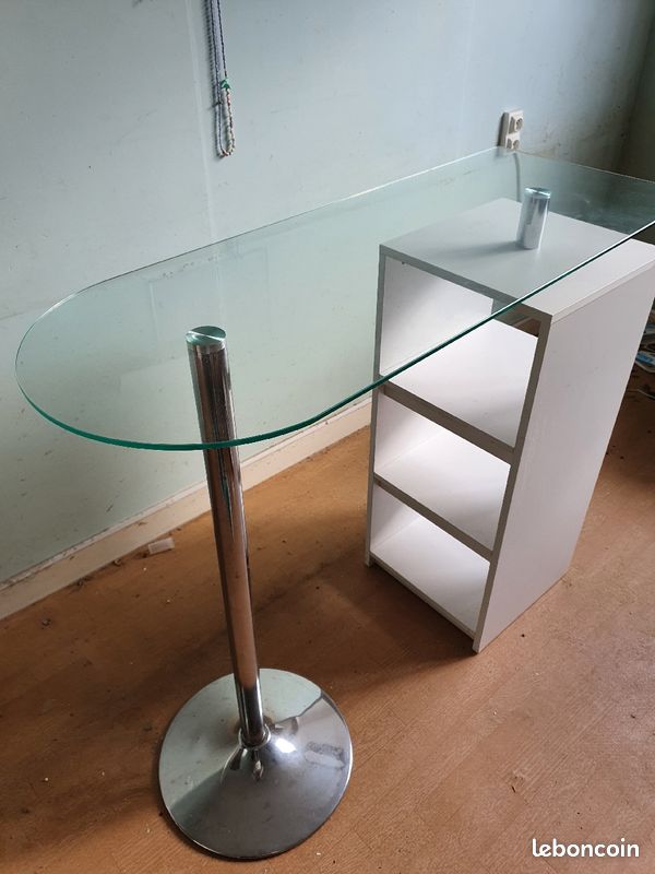 Table haute de bar avec rangement (image 2)