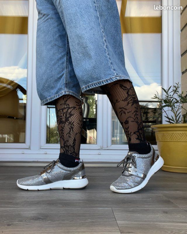 Baskets grises argentées Michael Kors Chaussures