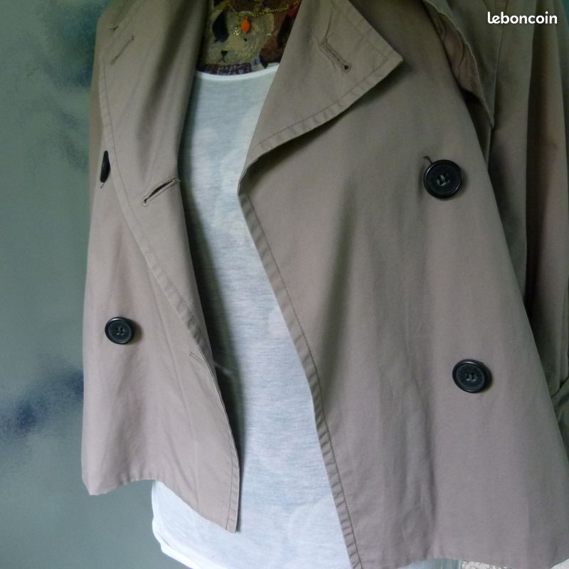 Trench Impermeable Sud Express Trench Droit Col Classique En Coton