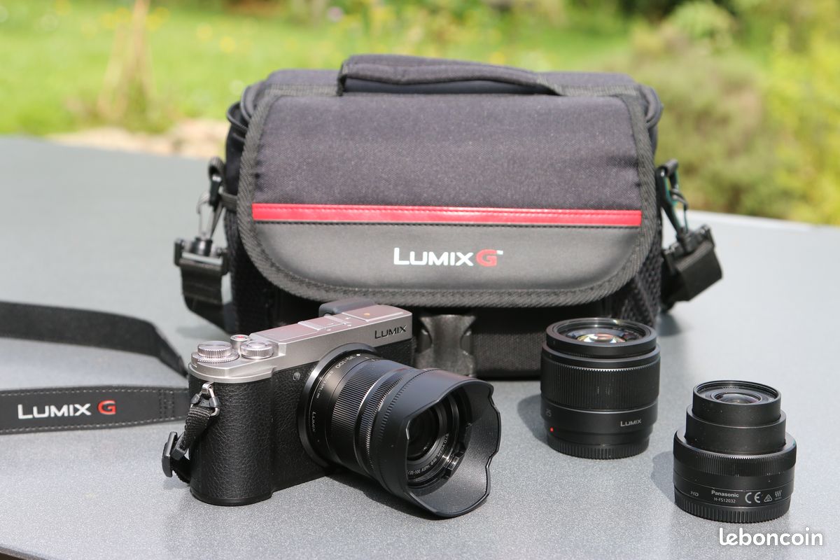 Vends appareil photo Lumix GX 9 + 3 objectifs (image 1)
