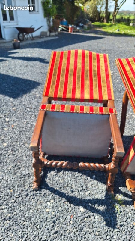 Magnifique paire fauteuils Louis XIII (image 6)