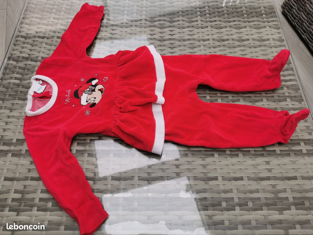 Pyjama / Pyjama-combinaison Noël Minnie Disney Baby — 18 mois (image 1)