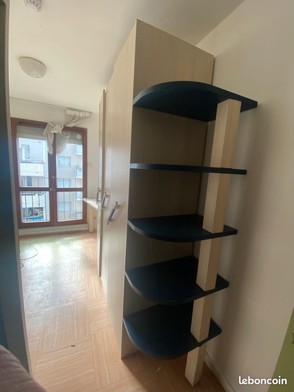 Armoire Gautier + bureau et sommier assortis ensemble ou séparément chambre ado à vendre Paris 19e (image 4)