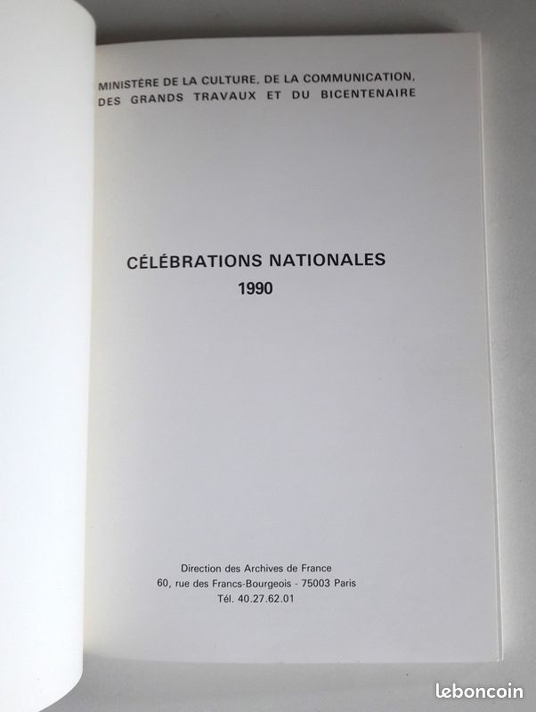Célébrations Nationales 1990 (image 4)