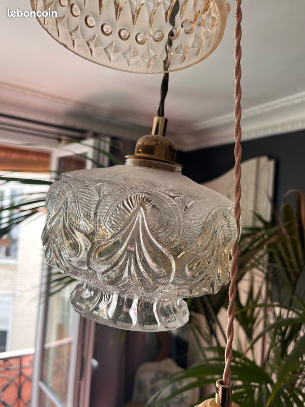 Lot 3 lampes baladeuses vintage verre soufflé (image 5)