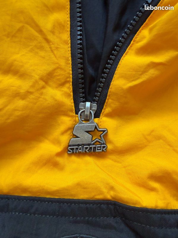 Veste US half-zip NFL x Homage – Vintage – Noir & jaune – Très bon état (image 11)
