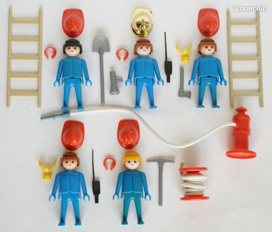 Lot PLAYMOBIL Pompiers 3234 – Complet Avec Boîte, Accessoires Et Chevaux (occasion BE)