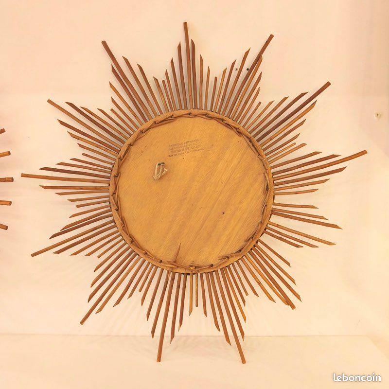 Miroir rotin/osier vintage (image 4)