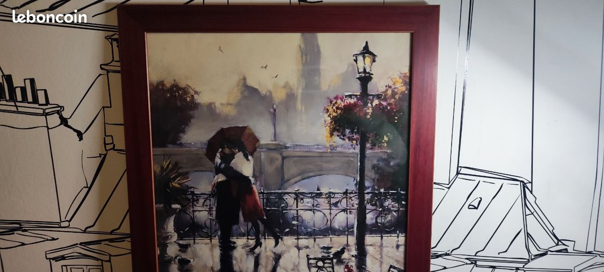 Deux superbes tableaux couple d'amoureux reproductions de Brent Heighton Welcome embrace et Étreinte romantique (image 11)