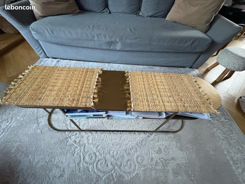 Table basse design métal doré à repeindre / relooker (image 4)