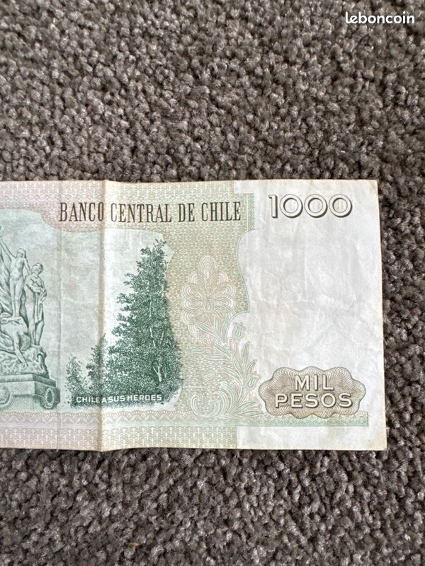 Billet de banque Chili 1000 pesos 2001 (image 6)