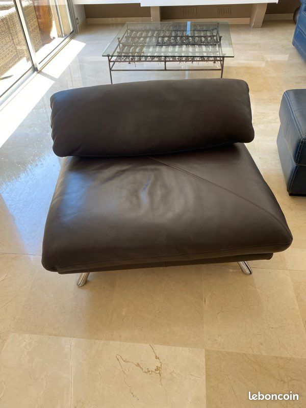 Fauteuils Roche Bobois marron foncé (image 1)
