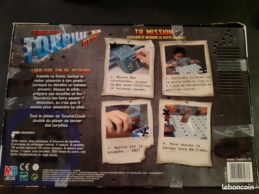 Jeu De Torpilles Baseball - Batte Et 3 Balles - Plastique Gris - Neuf