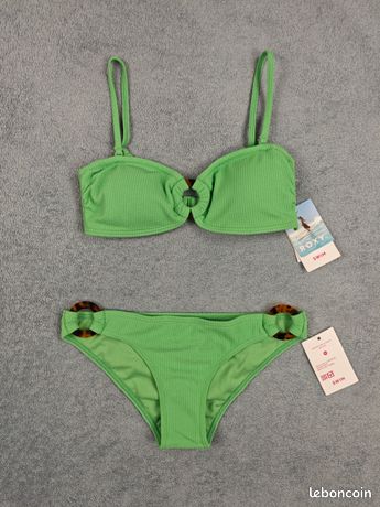 Bas De Bikini ROXY Vert - Taille S - Slip De Bain Femme (neuf Sans étiquette)