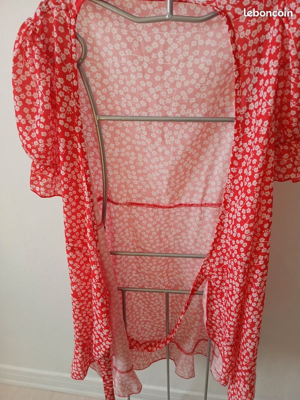 Robe Femme Noire Et Marron - Taille S - Matière Stretch - Occasion Très Bon état