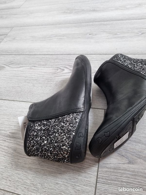 Boots noir argenté verbaudet pour fille (image 2)