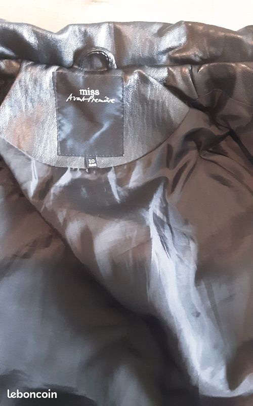 Veste en cuir fille 10ans miss avant première (image 4)