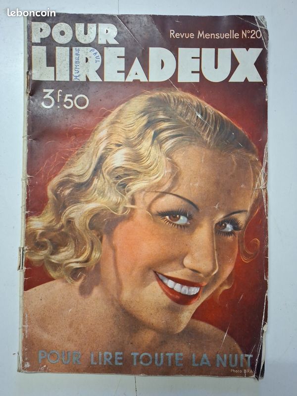 814 Pour lire à deux – Revue érotique ancienne n°20 – Janvier 1936 – Nus artistiques (image 2)